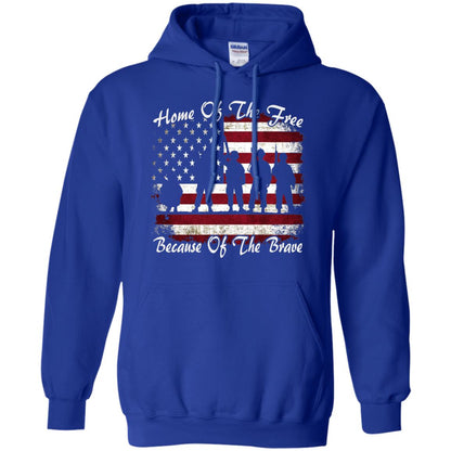 Home Of The Free Because Of The Brave Flag Military Shirt Royal