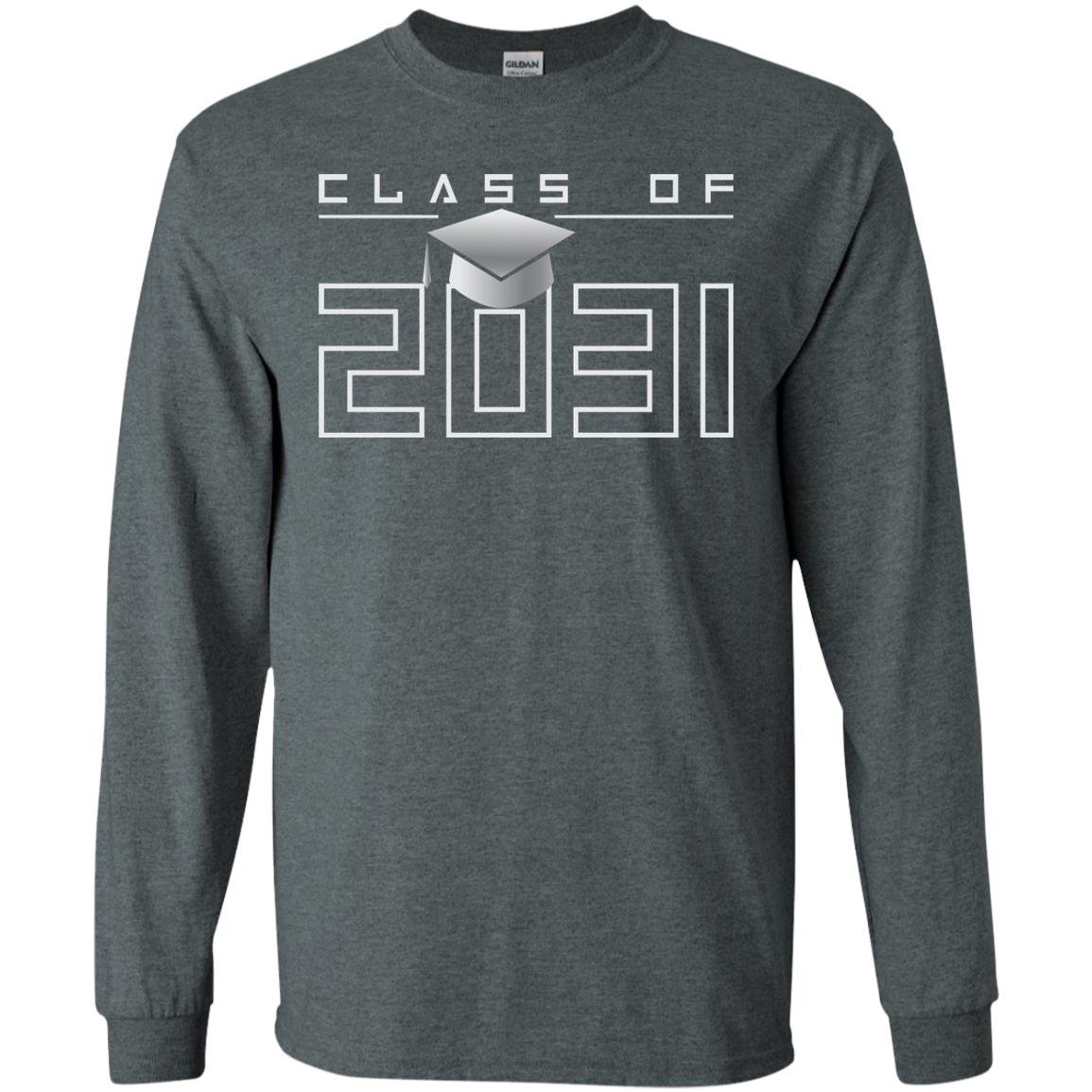 Class Of 2031 Kindergarten First Day Of School Graduate In 2031 Shirt Dark Heather