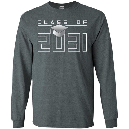 Class Of 2031 Kindergarten First Day Of School Graduate In 2031 Shirt Dark Heather