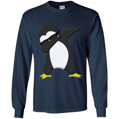 Chirstmas T-shirt Dabbing Penguin Navy