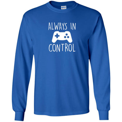 Gamer T-shirt Always In Control Video Game Royal