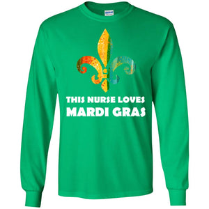 Nurse T-shirt This Nurse Loves Mardi Gras T-shirt