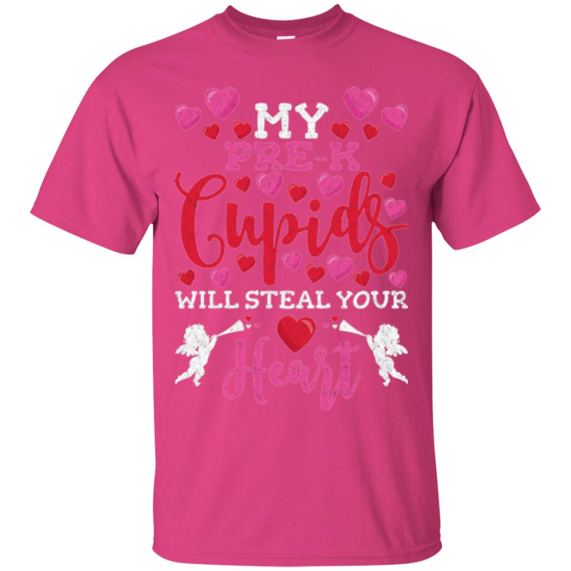 Teacher Valentines Day Shirt My Pre-k Cupids Will Steal Your Heart Heliconia