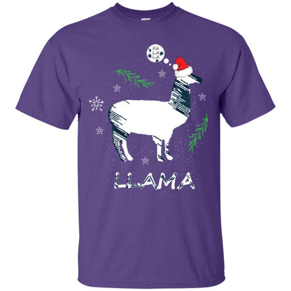 Christmas T-shirt Fa La La La Llama T-shirt Purple