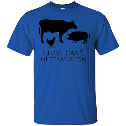 I Just Cant Quit Smoking Bar-b-que Hot And Smokey Shirt Royal