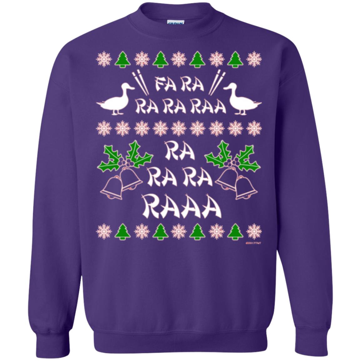 Christmas T-shirt Fa Ra Ra Chinese Duck Dinner Purple