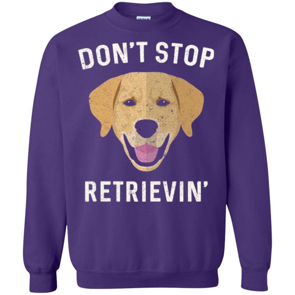 Dog Lovers T-shirt Don_t Stop Retrieving Purple