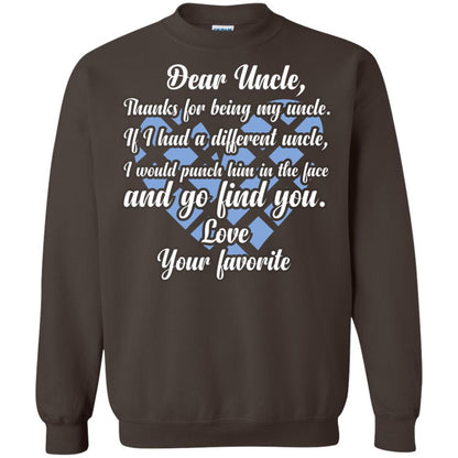 Dear Unclethank For Being My Uncle Family T-shirt Dark Chocolate