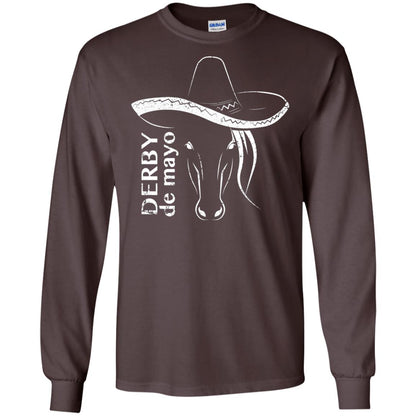 Derby De Mayo Sombrero Horse Race Shirt Dark Chocolate