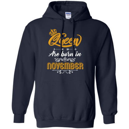 Brithday T-Shirt Queen Are Born In November Navy
