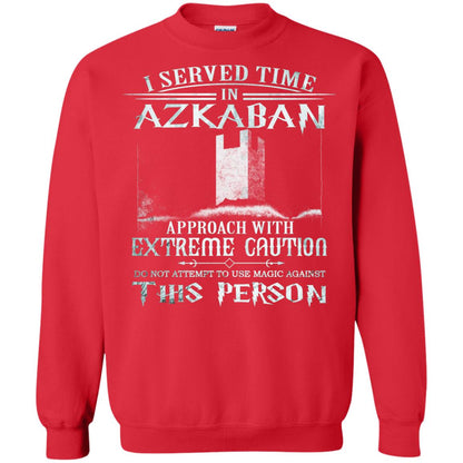 I Served Time In Azkaban Approach With Extreme Caution Harry Potter Fan T-shirt Red