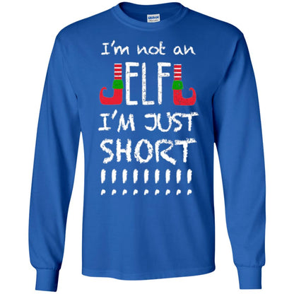 Christmas T-shirt I_m Not An Elf I_m Just Short Royal