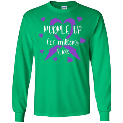Purple Up For Military Kids Shirt Irish Green