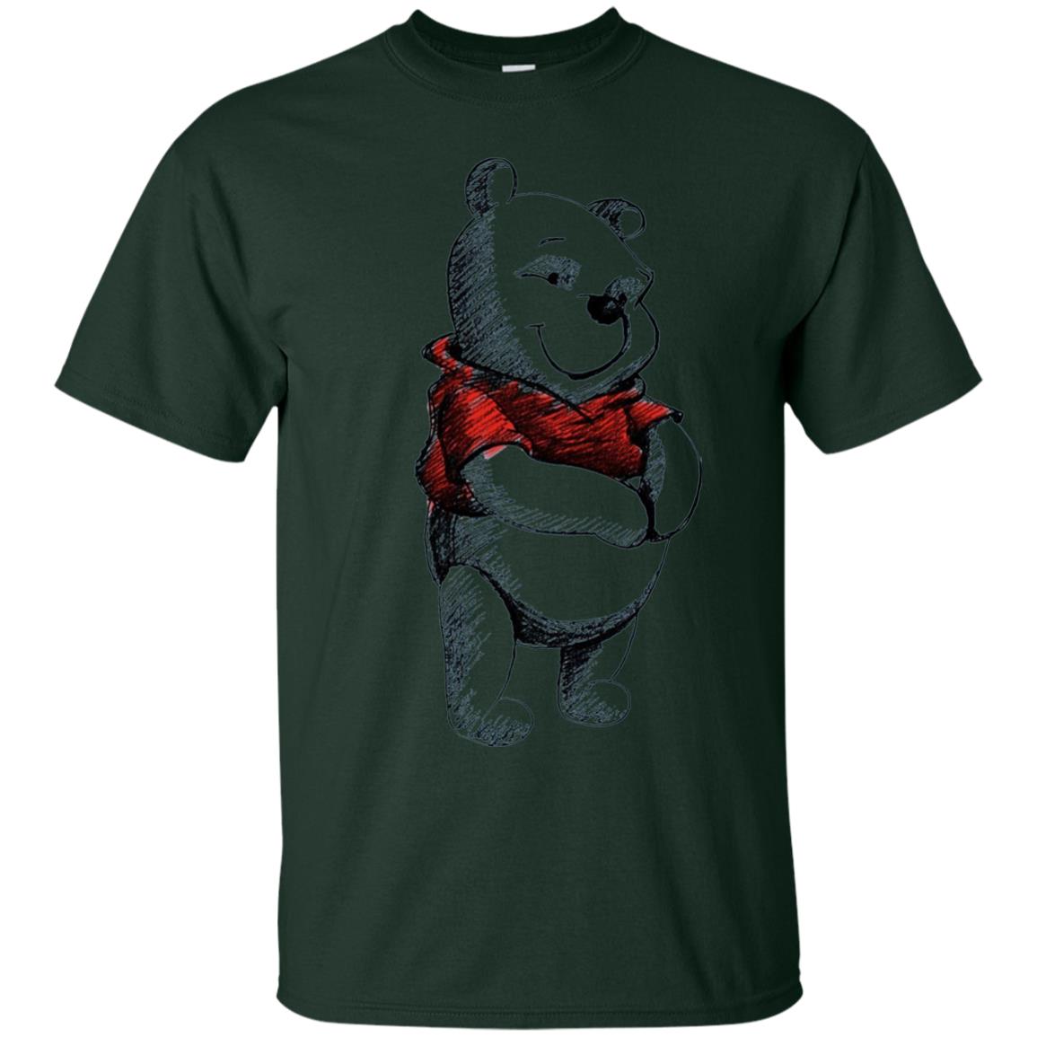 Sketch Of Winnie The Pooh Movie Lover T-shirt Forest