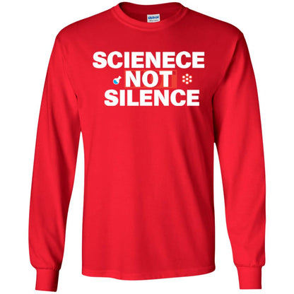 Scientist T-shirt Scienece Not Silence Red
