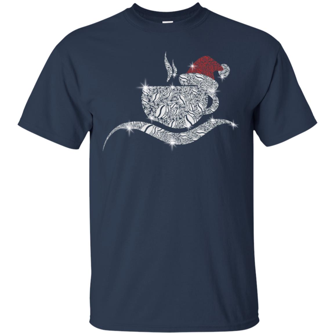 Coffee Glass Christmas Gift Drinking Lovers Shirt Navy