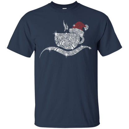 Coffee Glass Christmas Gift Drinking Lovers Shirt Navy