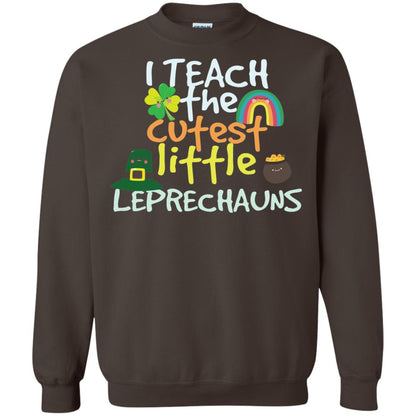 Cutest Little Leprechauns St. Patricks Day Teacher T-shirt Dark Chocolate