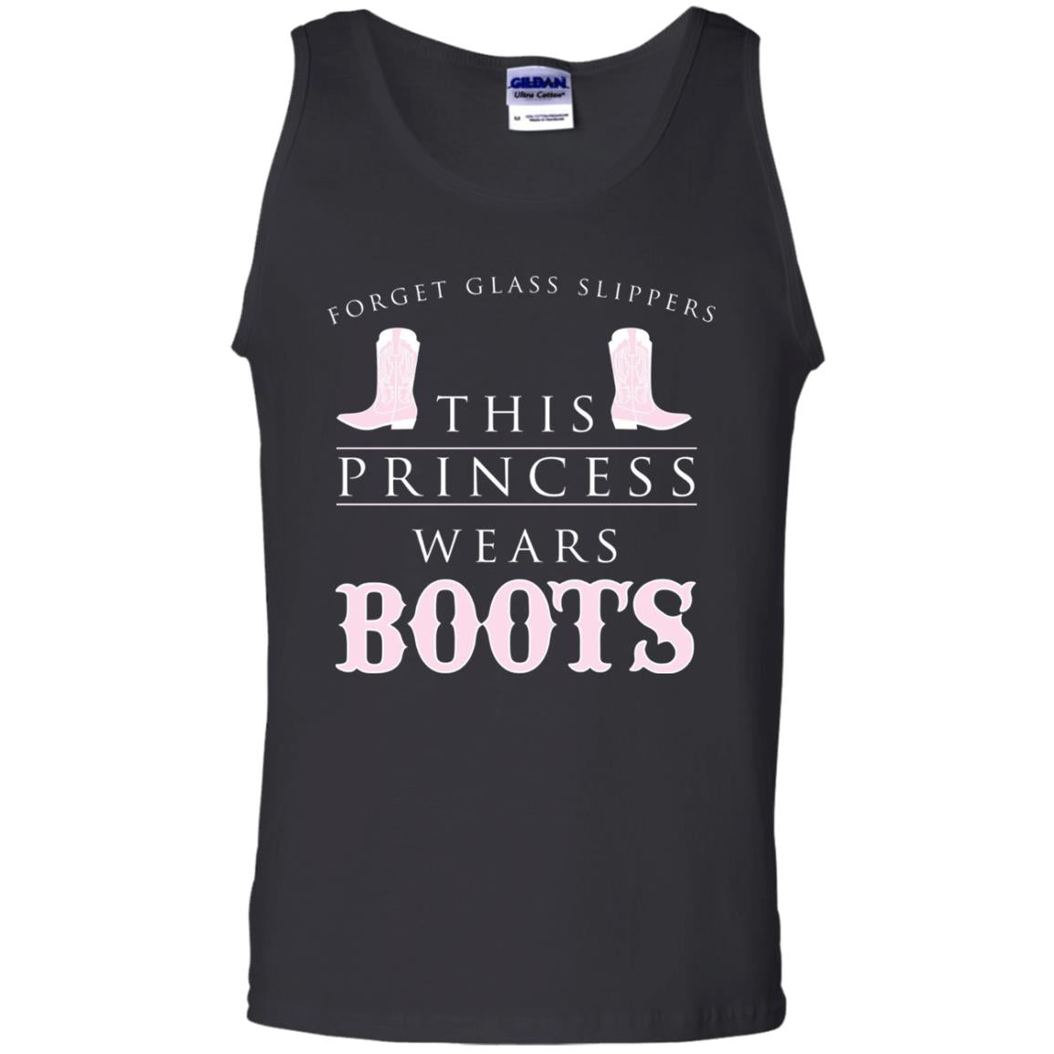 Forget Glass Slippers This Princess Wears Boots T-shirt Black