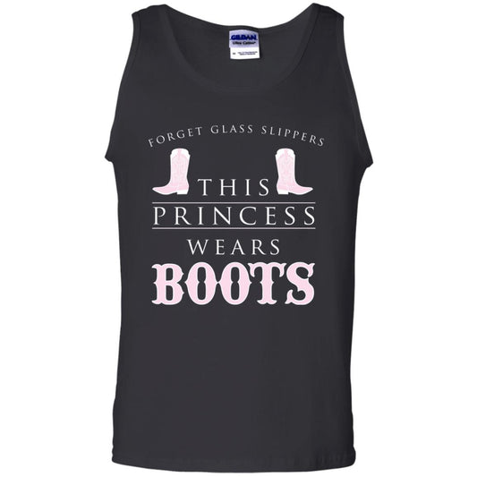 Forget Glass Slippers This Princess Wears Boots T-shirt Black