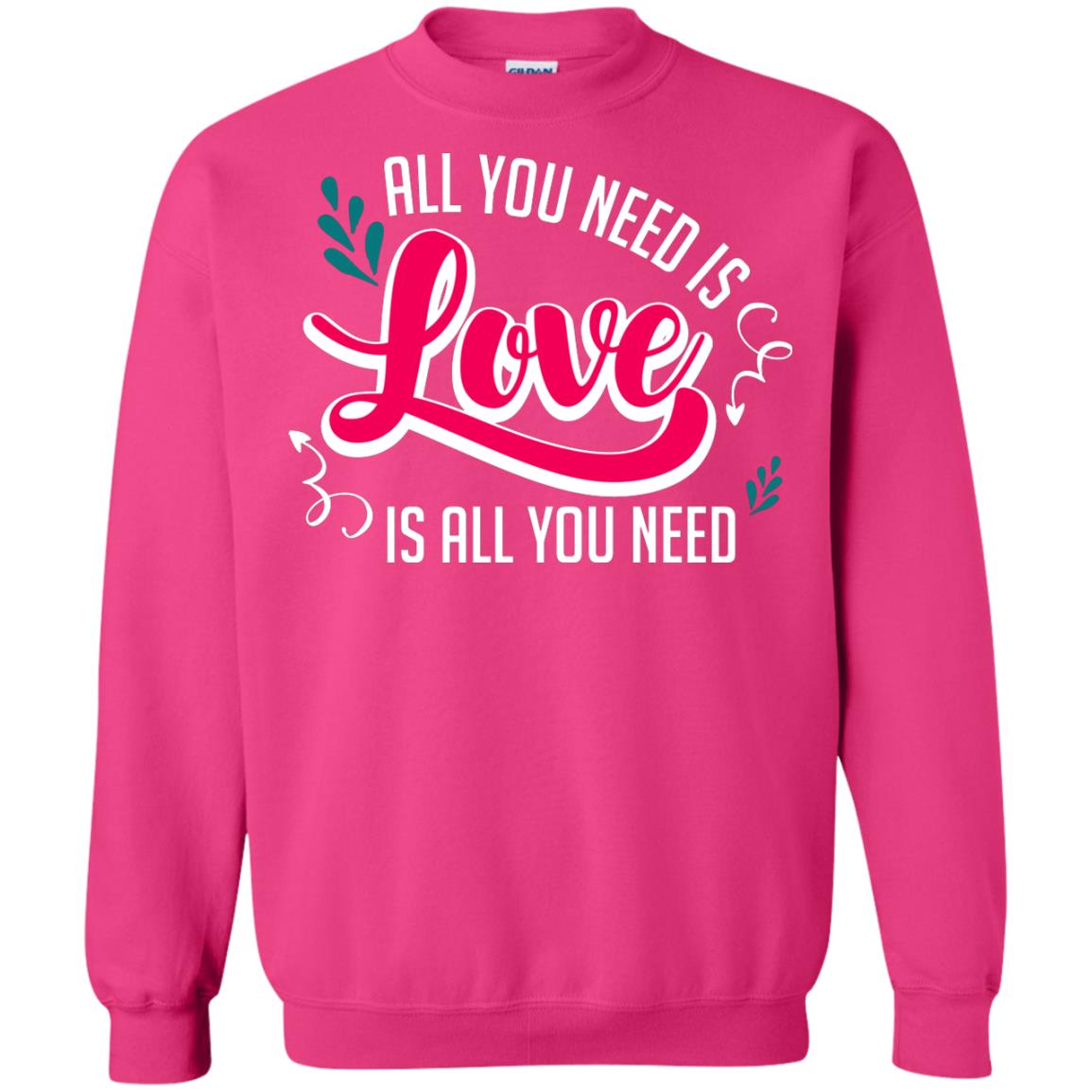 All You Need Is Love T-shirt Heliconia