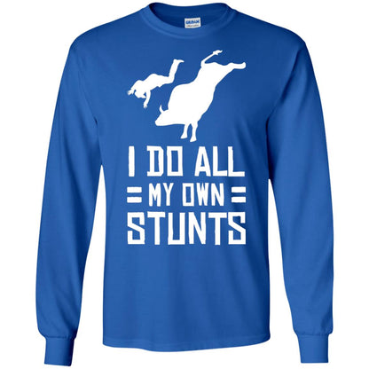 Bull Rider Shirt I Do All My Own Stunts Royal