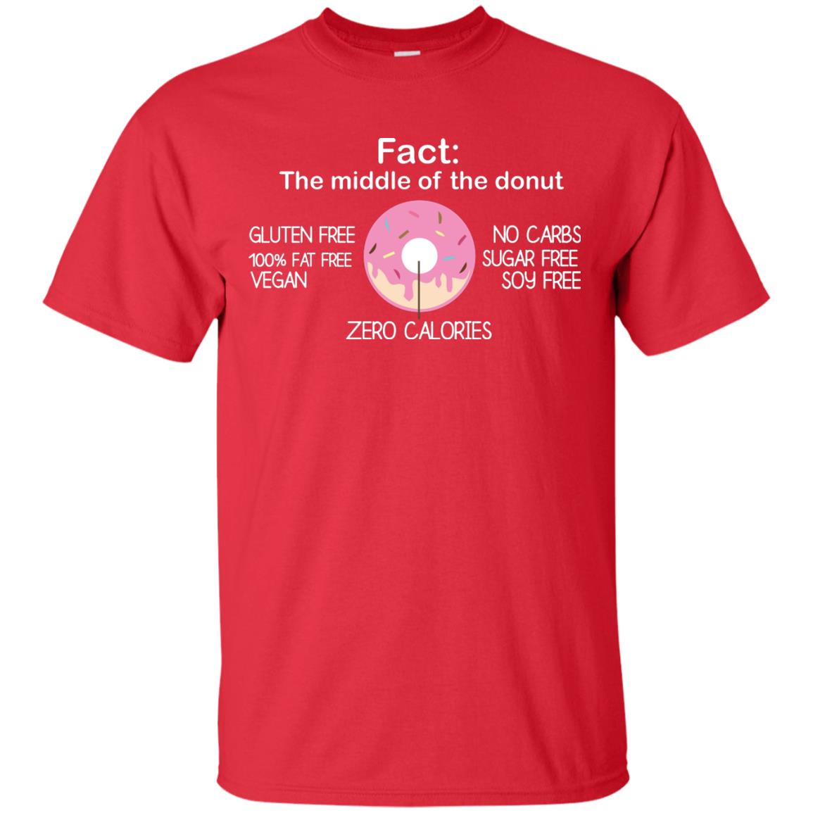 Fact The Middle Of The Donut Zero Calories Shirt Red