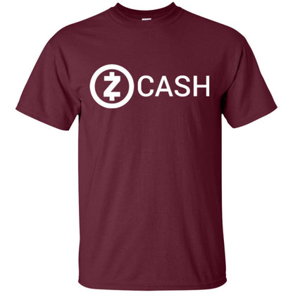 Cryptocurrency Zec Logo T-shirt Zcash Maroon
