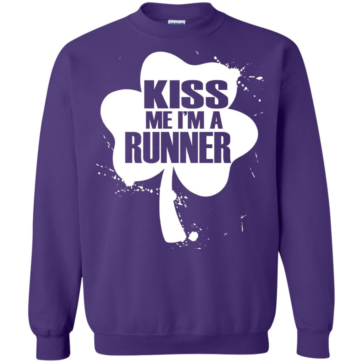 Kiss Me I_m Runner St. Patrick_s Day T-shirt Purple
