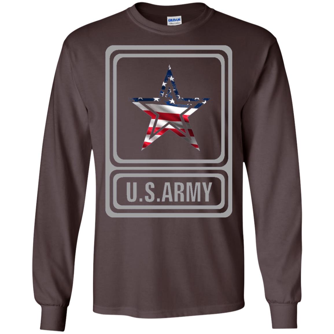 United States Army Original Us Flag T-shirt Dark Chocolate