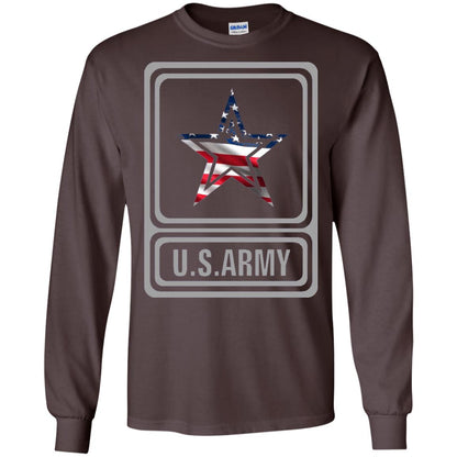 United States Army Original Us Flag T-shirt Dark Chocolate
