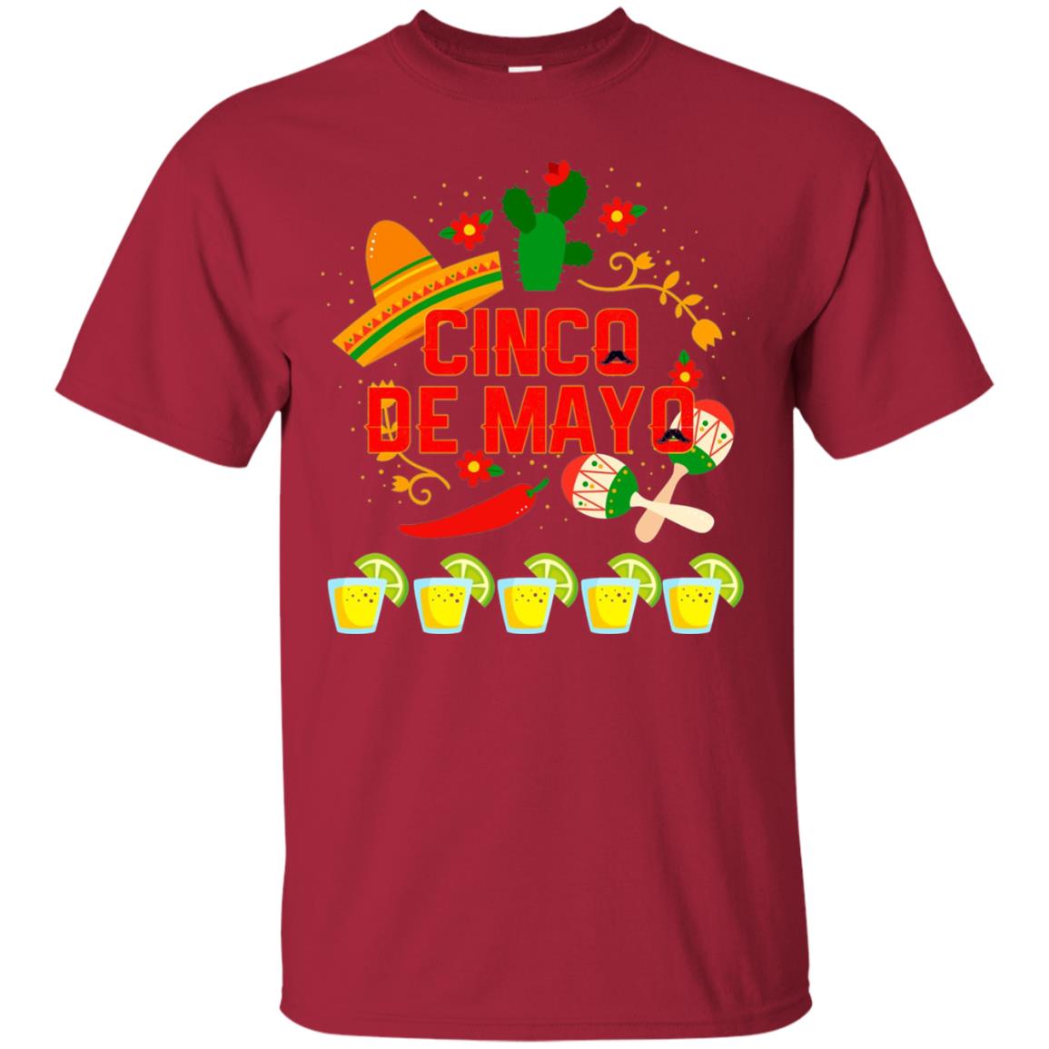 Fiesta Cinco De Mayo T-shirt Cardinal