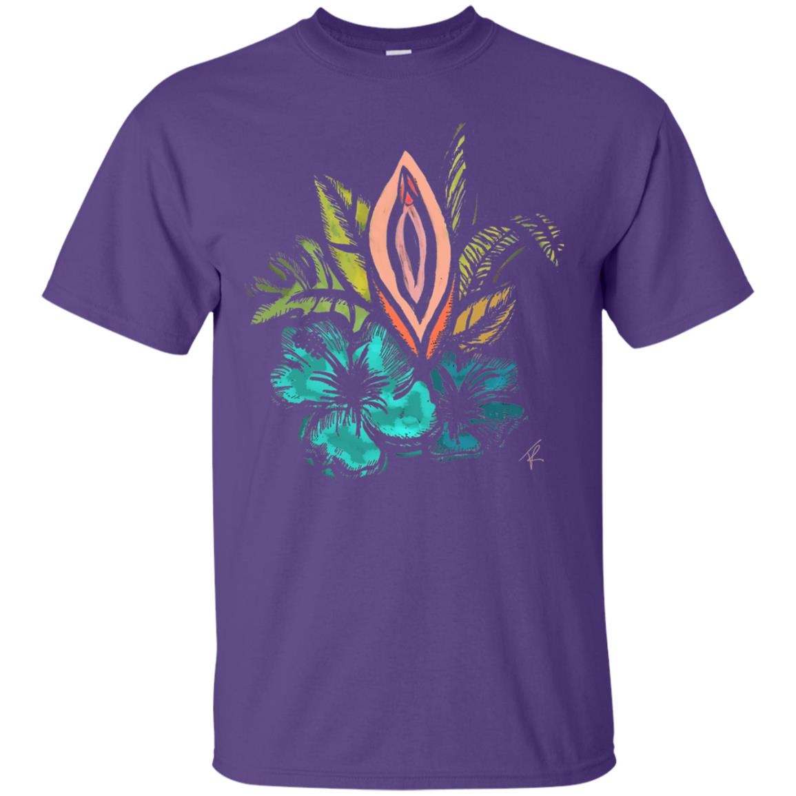 Vagina Tropical T-shirt Purple