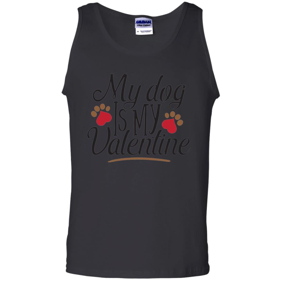 Happy Valentine_s Day T-shirt My Dog Is My Valentine Black