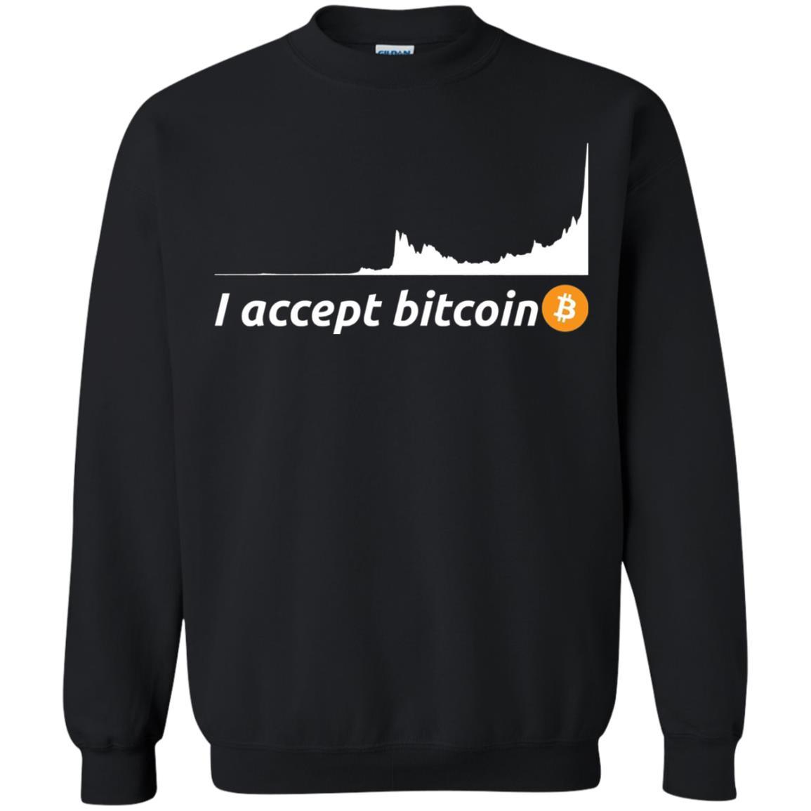 Cryptocurrency T-shirt I Accept Bitcoin Black