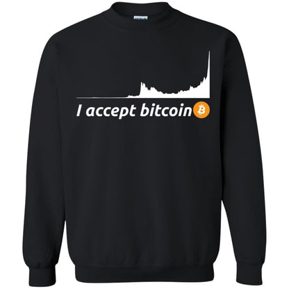 Cryptocurrency T-shirt I Accept Bitcoin Black