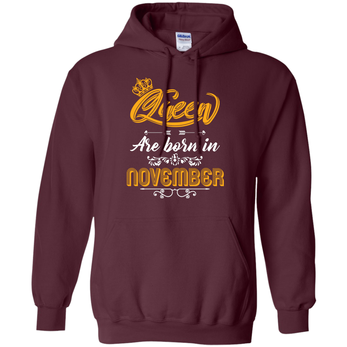 Brithday T-Shirt Queen Are Born In November Maroon