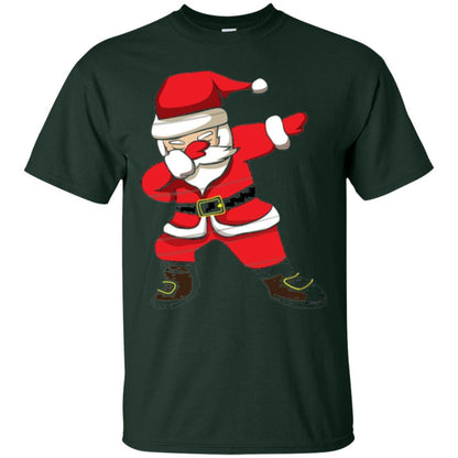 Christmas T-shirt Dabbing Santa Christmas T-shirt Forest Green