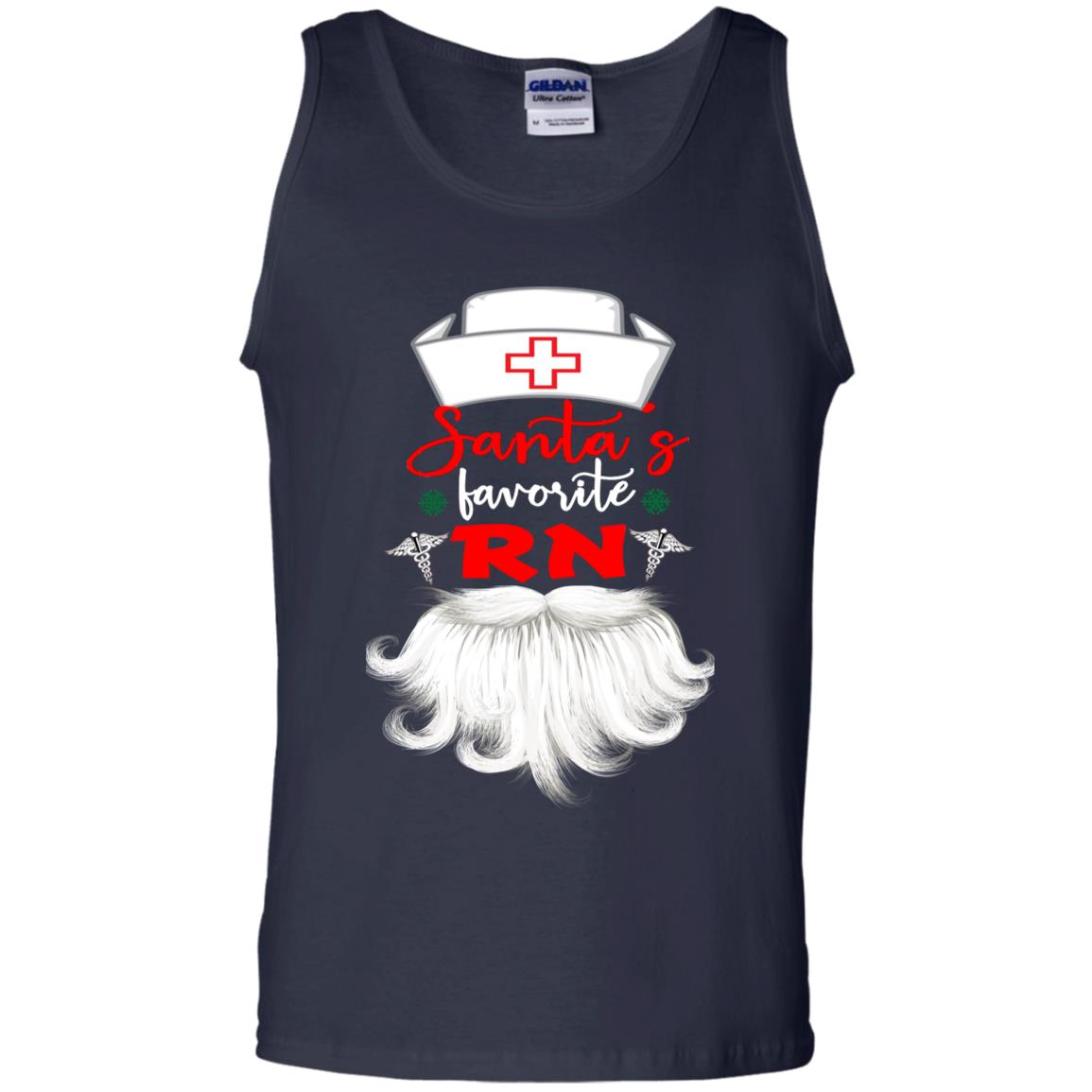 Santa's Favorite Rn Nursing Idea Shirt Navy