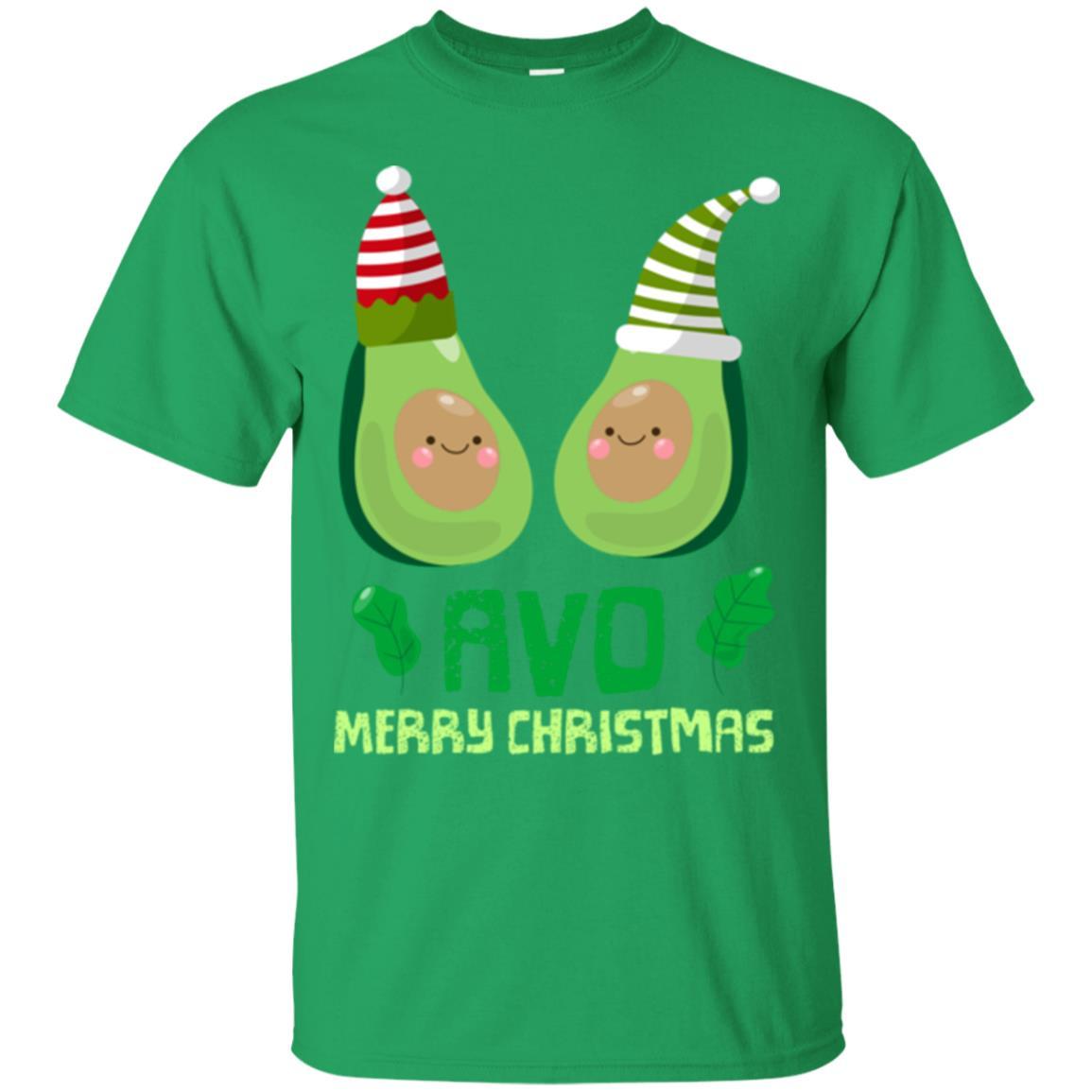 Avocado Merry Christmas T-shirt Irish Green