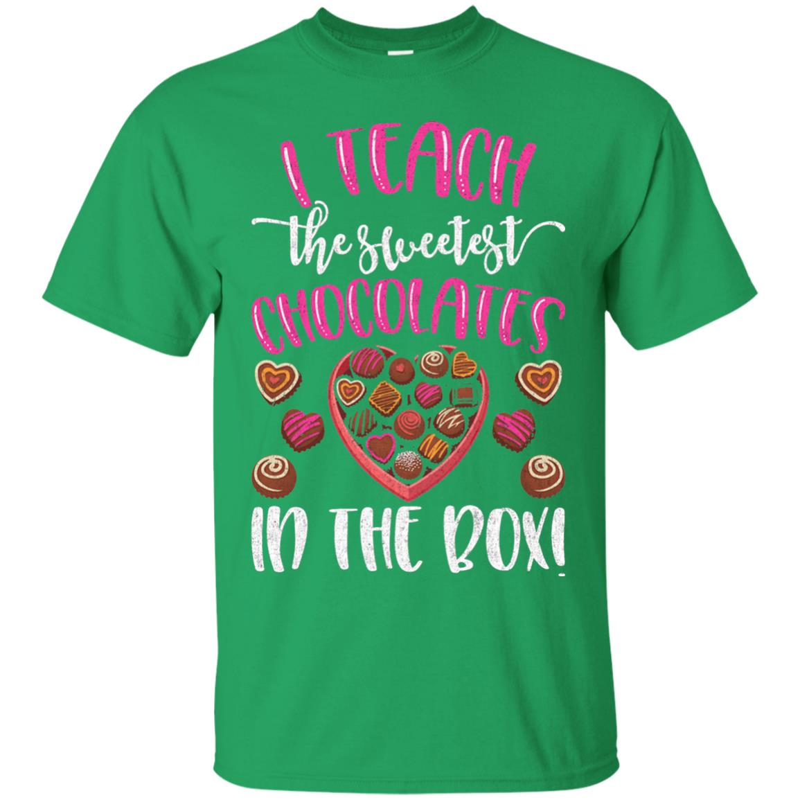 Sweetest Chocolates In The Box Teacher Valentines Day T-shirt Irish Green