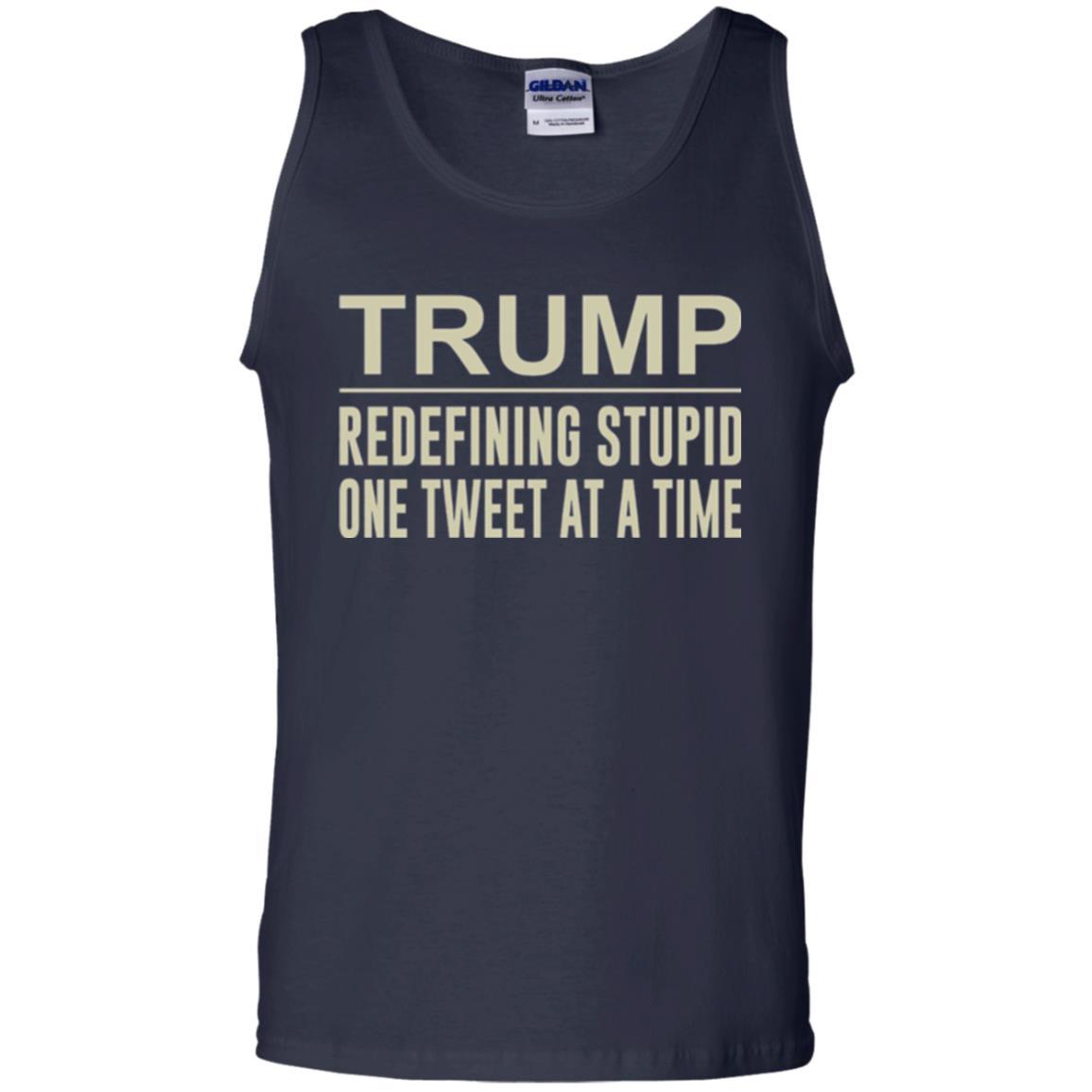 Political T-shirt Trump Redefining Stupid One Tweet At A Time Navy