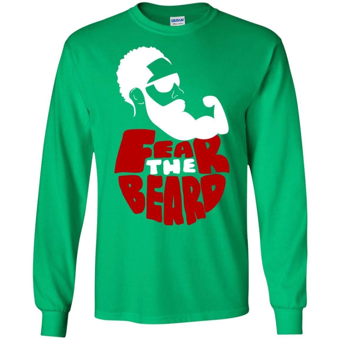 Fear The Beard No Shave November Gift Shirt For Mens Irish Green