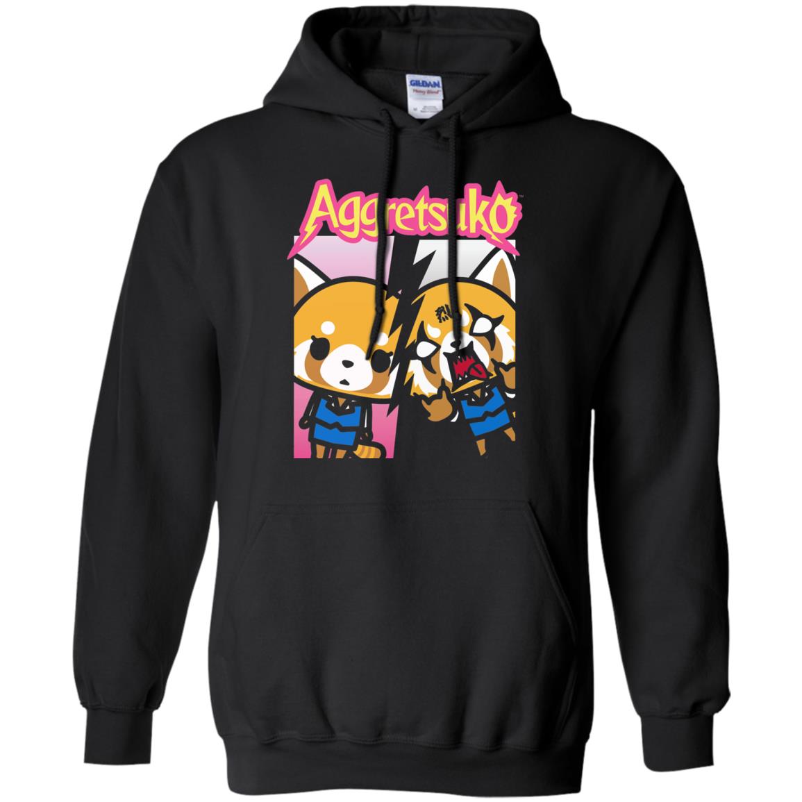 Aggretsuko Split Personality T-shirt Black