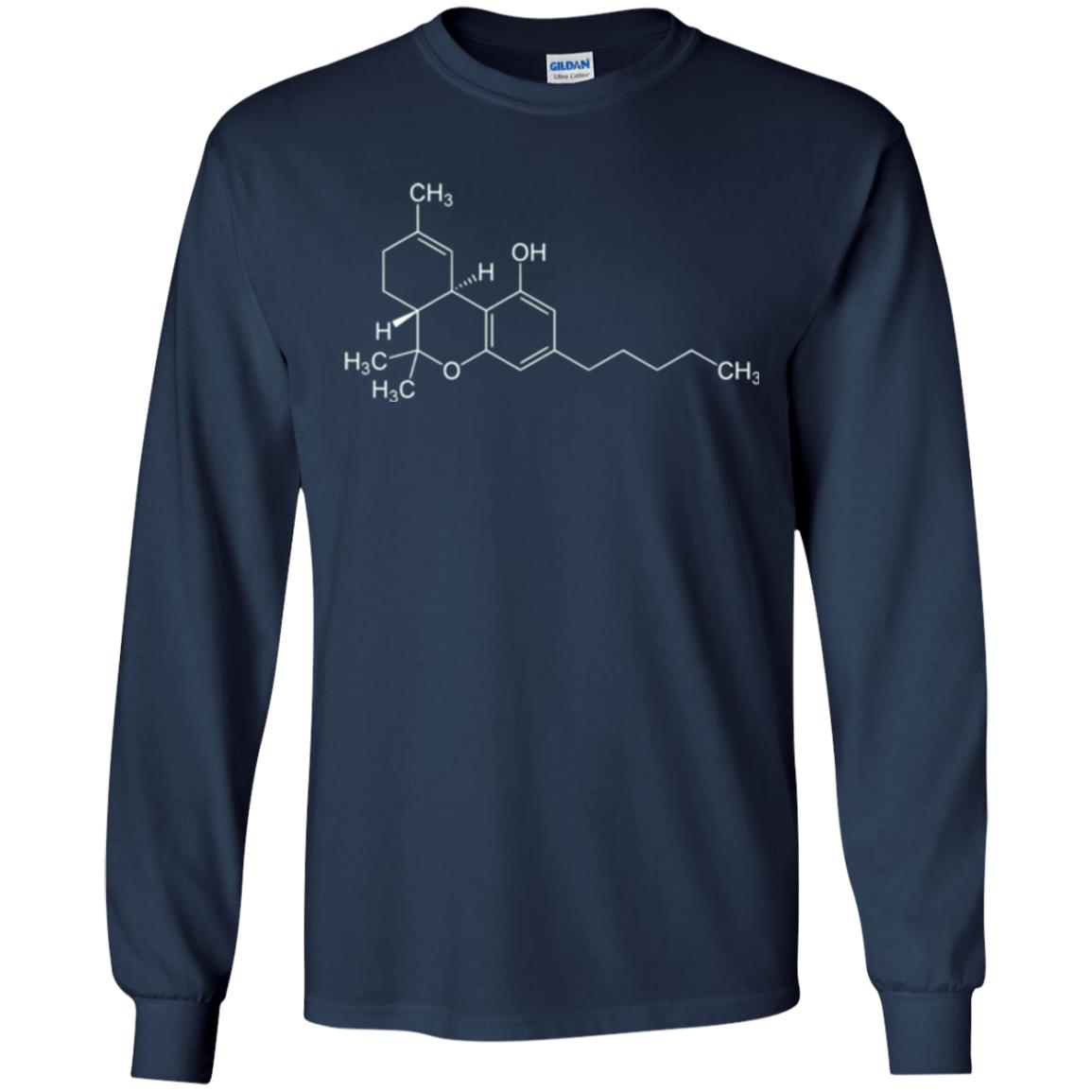 Chemistry T-shirt Molecule Tetrahydrocannabinol Navy