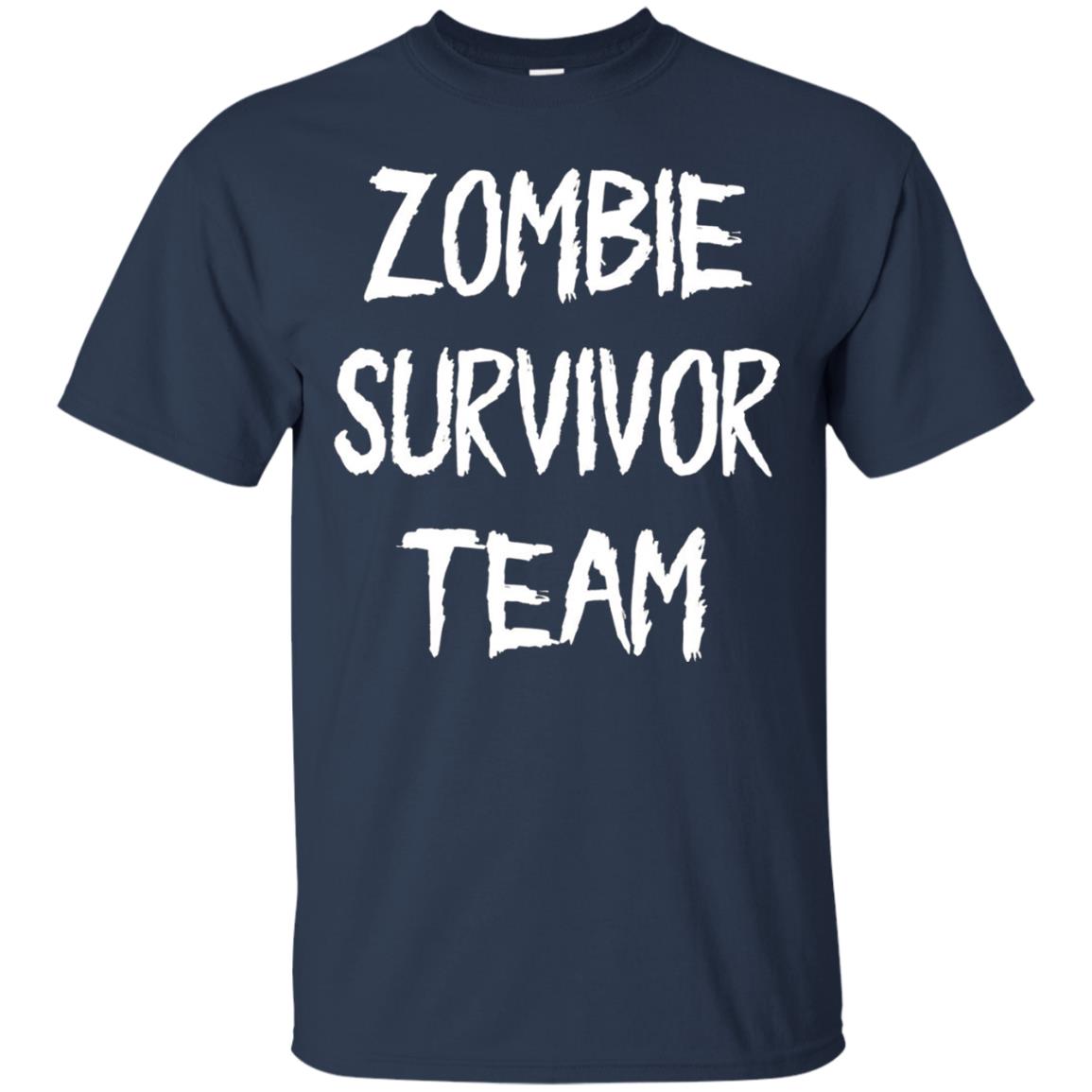 Zombie Lover T-shirt Zombie Survivor Team Navy