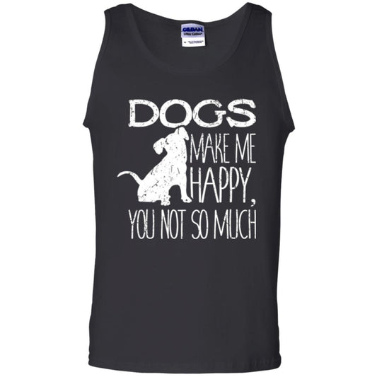 Dogs Lover T-shirt Dogs Make Me Happy You Not So Much Black