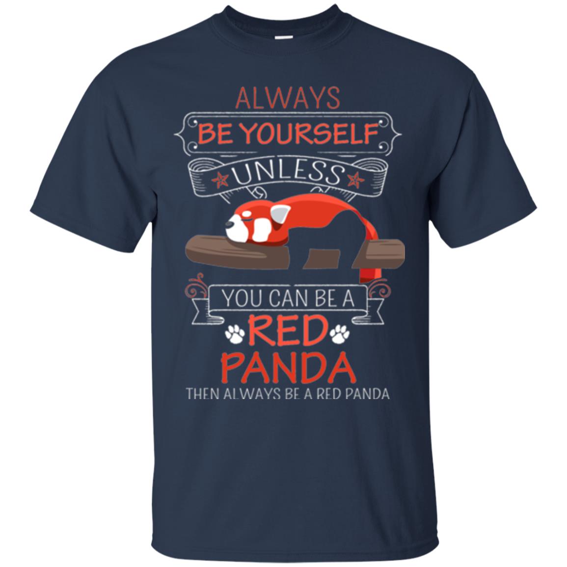 Red Panda T-shirt Always Be Yourself Navy