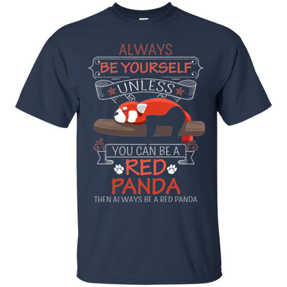 Red Panda T-shirt Always Be Yourself Navy