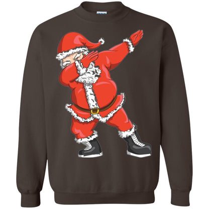 Funny Christmas T-shirt Dabbing Santa Claus Dark Chocolate